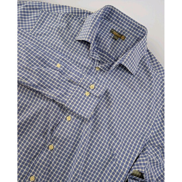 Peter Millar Other - Peter Millar Southern Comfort Shirt Men’s L Blue Plaid Button Up Preppy